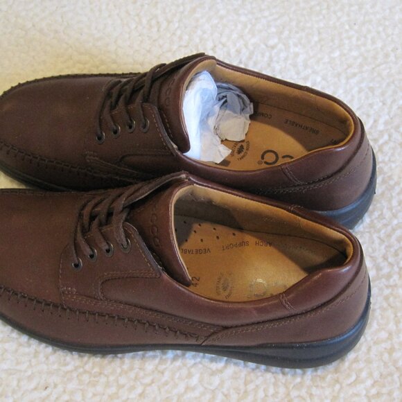 NEW Ecco Seawalker BROWN(RUST) Oiled Leather Men's Shoes Size EU 42(US 8-8.5) - Picture 4 of 13